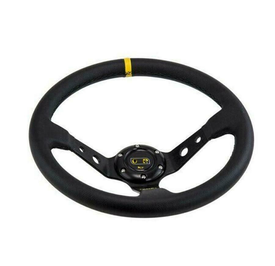 350MM Steering Wheel - Suede Leather Alloy Spokes