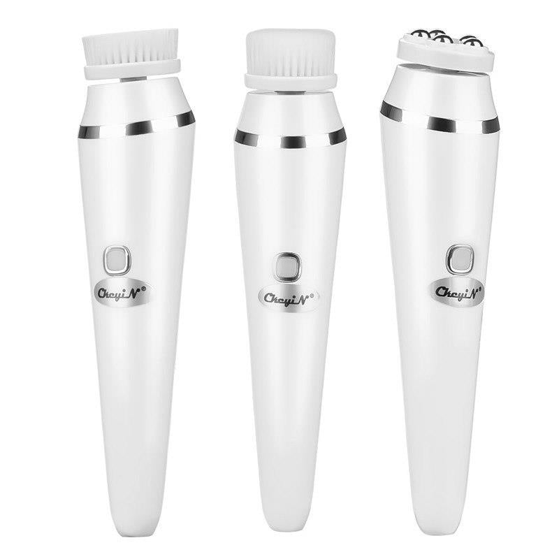3 In 1 Multi function Electric Face Facial Cleansing Brush Spa Mini Skin Care