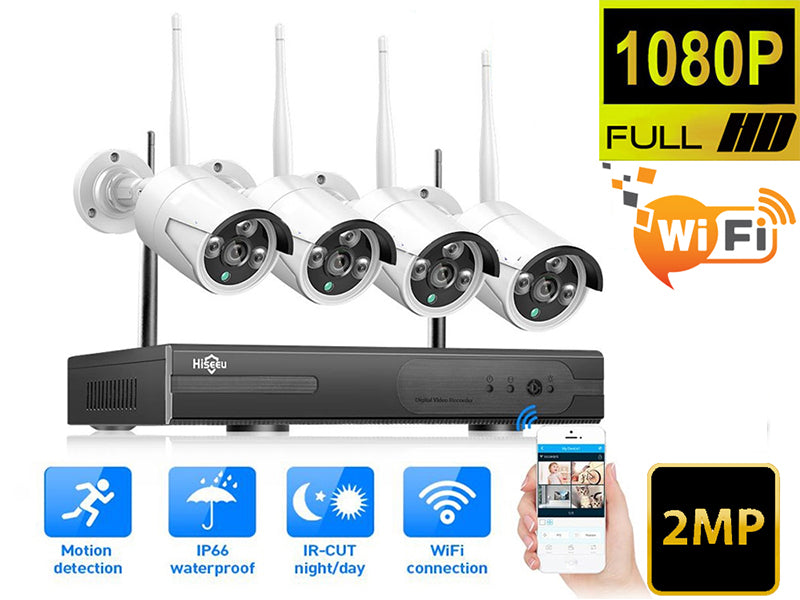 Wireless Security Camera system with 4 Cameras