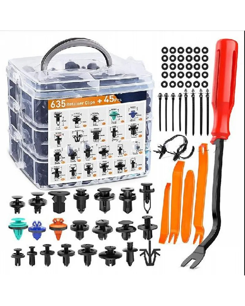635PCS Car Body Trim Clips Bumper Retainer Fastener Kit