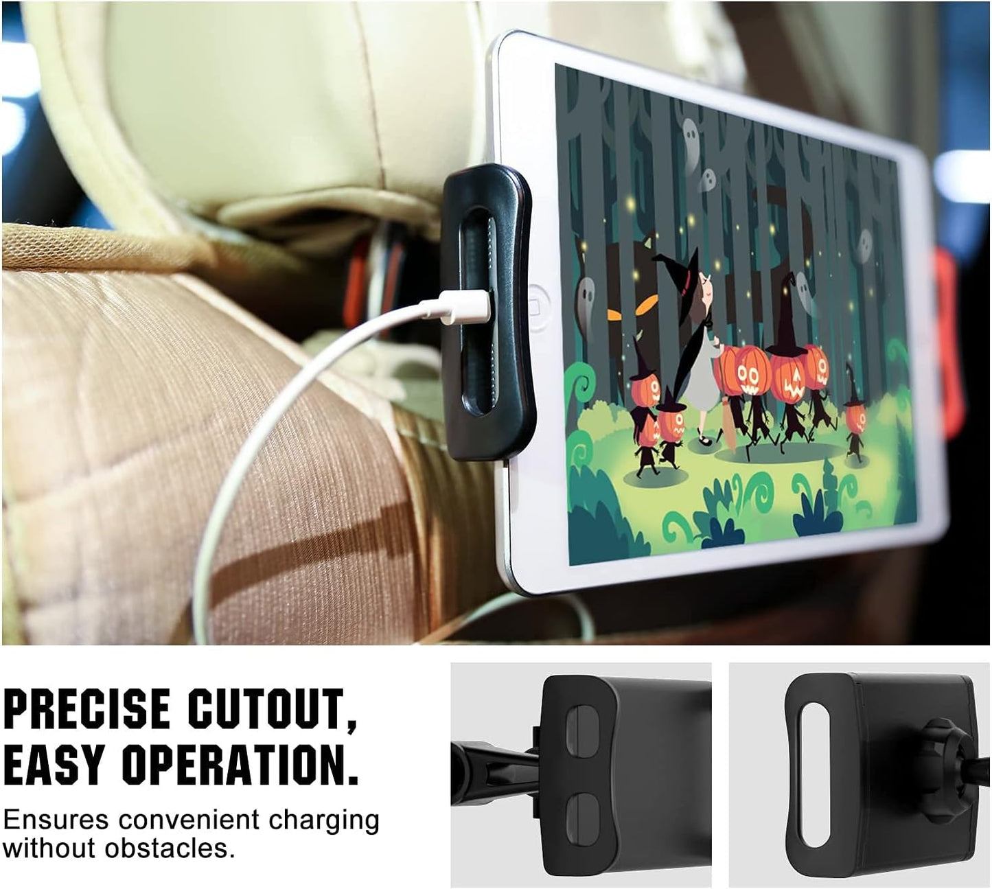 Car Headrest Tablet Mount, Car Back Seat Mobile Phone Holder