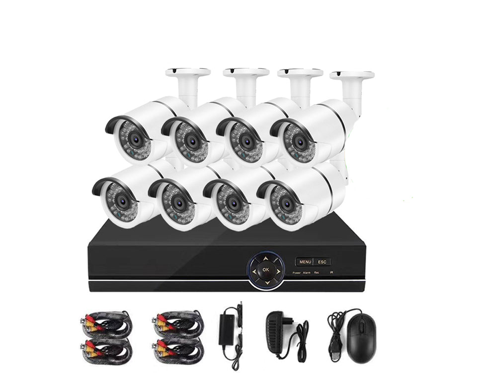 1MP 8 Channel DVR Security Camera System