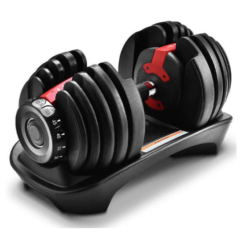 24KG Adjustable Dumbbells - (Black/Red Color)