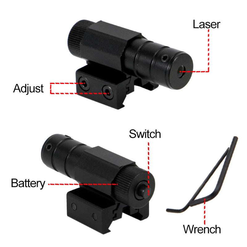 Red Dot Laser Sight Scope for Air Gun Rifle Weaver Adjustable