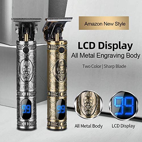 Professional Men's Hair Clipper Zero Gapped Cordless Trimmer