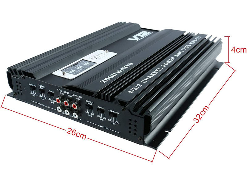 Car Amplifier 3800W 4 Channels