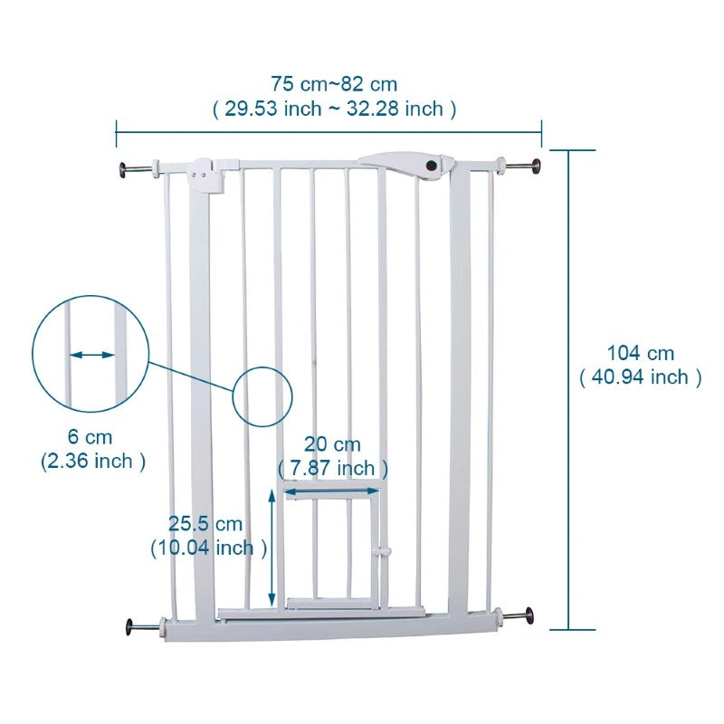 Baby Safety Gate Wide Baby Gate with Cat Door