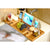 Craft Wood Natural Bamboo Bathtub Caddy - Luxury Bath Serving Tray for 2