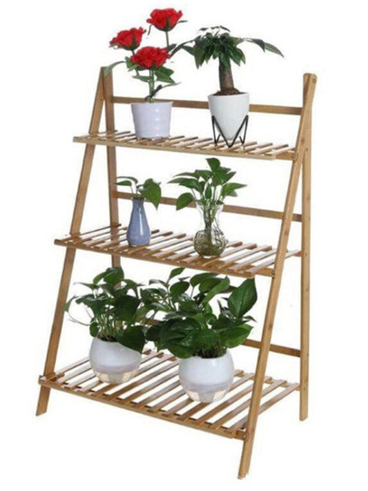 3 Tier Foldable Bamboo Deco Plant Rack