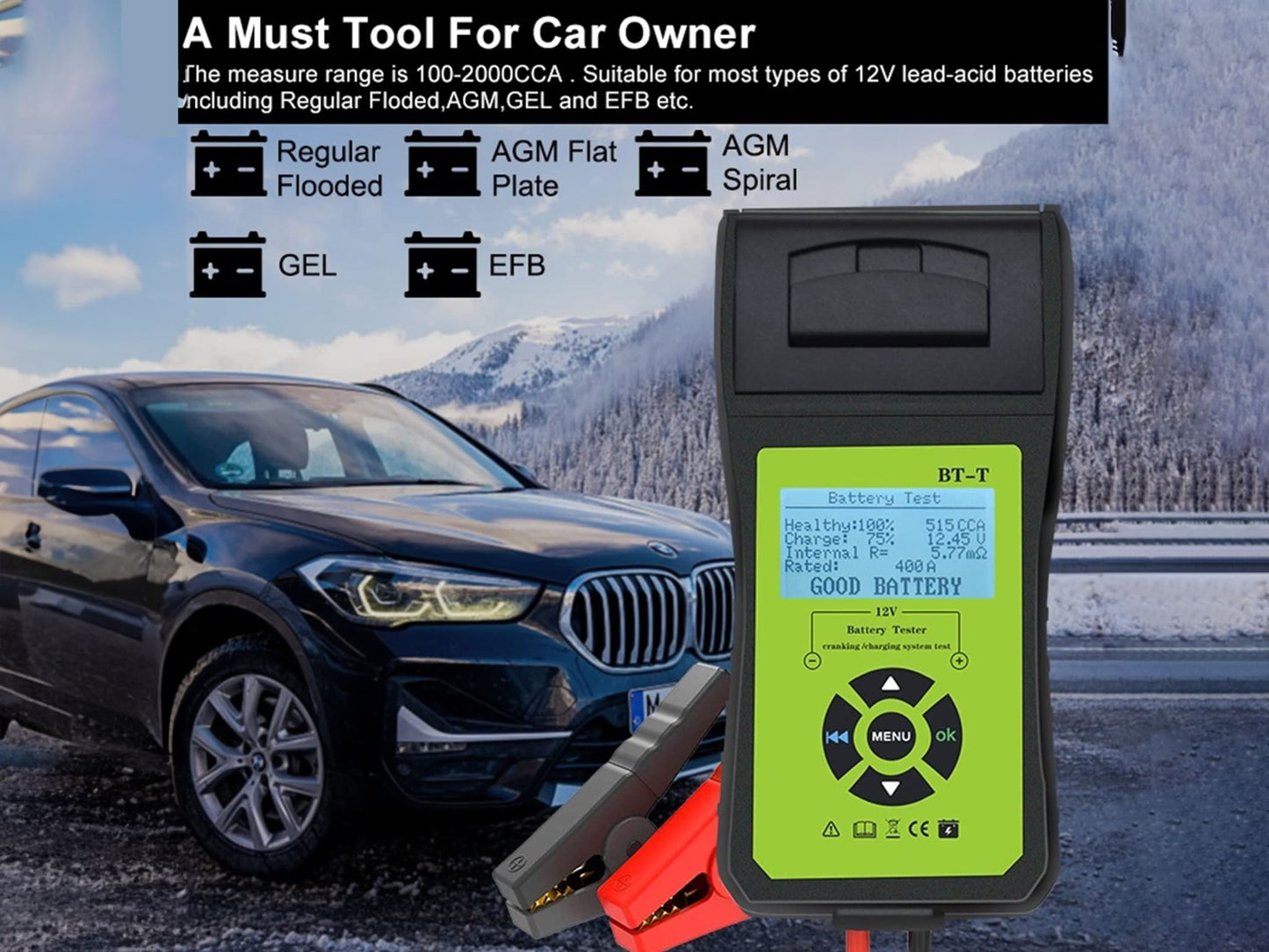 Car Battery Tester with Printer