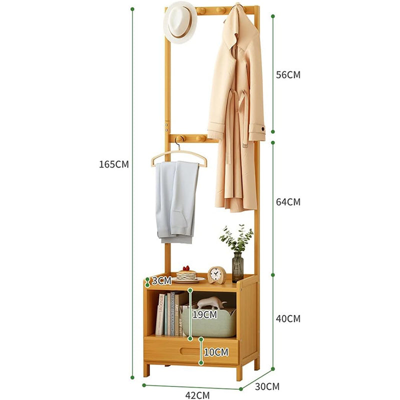 Bamboo Clothes Rack Stand