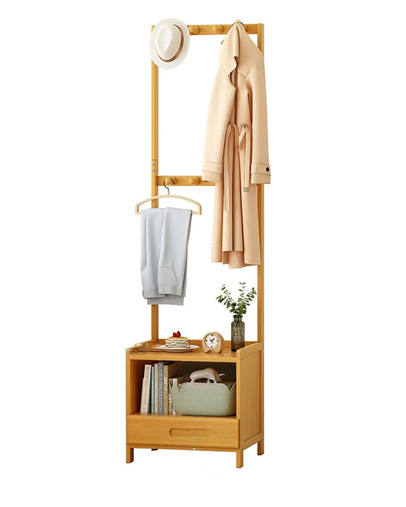 Bamboo Clothes Rack Stand