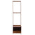 Bedside Table Bamboo – Multi-Purpose 2-Tier Storage Table with Coat Rack & Hooks for Entryway, Bedroom, or Closet (165cm)