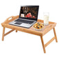 Bamboo Bed Breakfast Folding Tray - Laptop Desk, Great for Dinner, Tea, Bar, TV Eating Tray - Stable and Durable