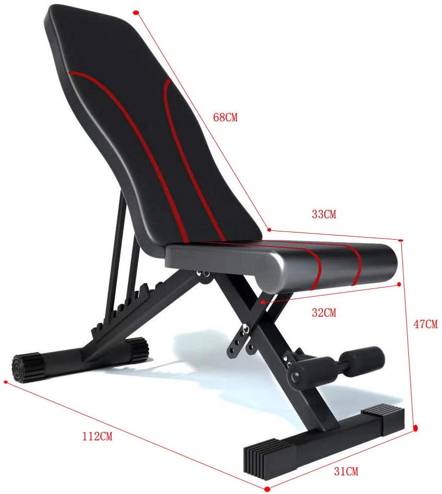 Foldable Adjustable Sit-Up Weight Bench – Compact Home Gym