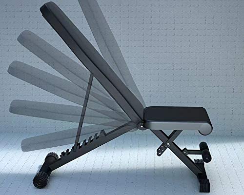 Foldable Adjustable Sit-Up Weight Bench – Compact Home Gym