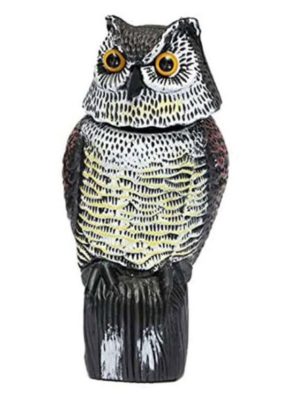 Owl Bird Scarer Garden Owl Bird Scarer with Rotating Head