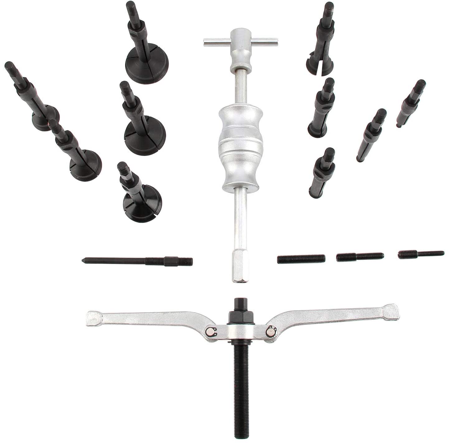 16pcs Bearing Extractor Blind Hole Inner Internal Bushes Puller Set