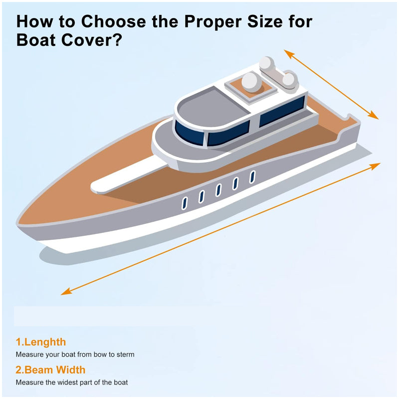 Boat Cover Heavy Duty – Waterproof UV-Protected Boat Cover Blue 16–18ft