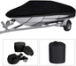 Boat Cover Heavy Duty – Waterproof 600D Boat Cover Black 16–18ft Speedboats