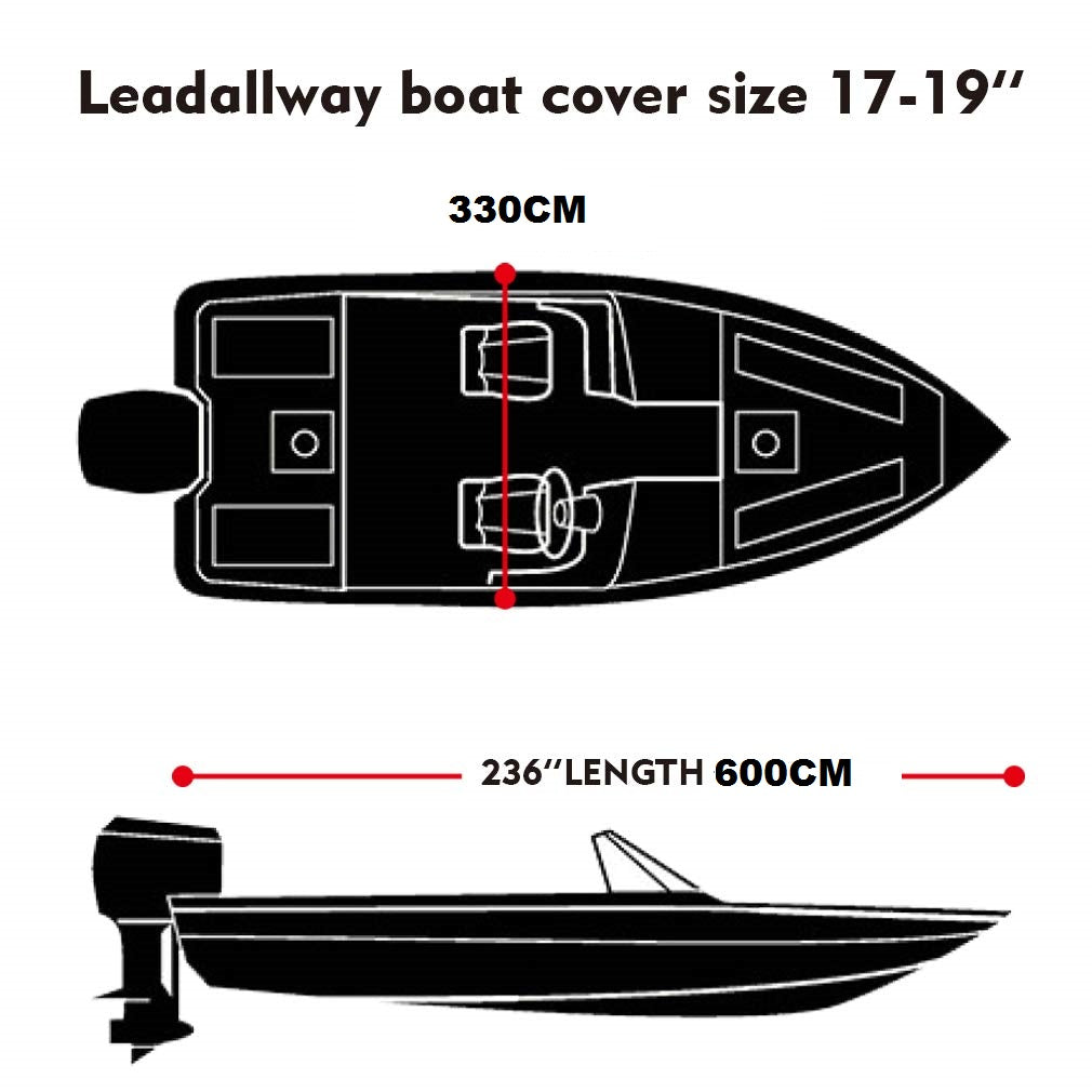 Boat Cover Heavy Duty – Waterproof 600D Boat Cover Blue 17–19ft Bass Boats