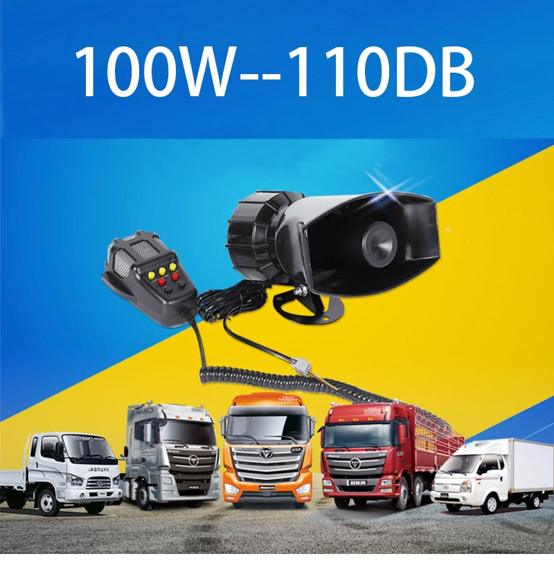 12V 60W Car Siren Ambulance Warning Alarm Handle type Loudspeaker W/MIC Sound