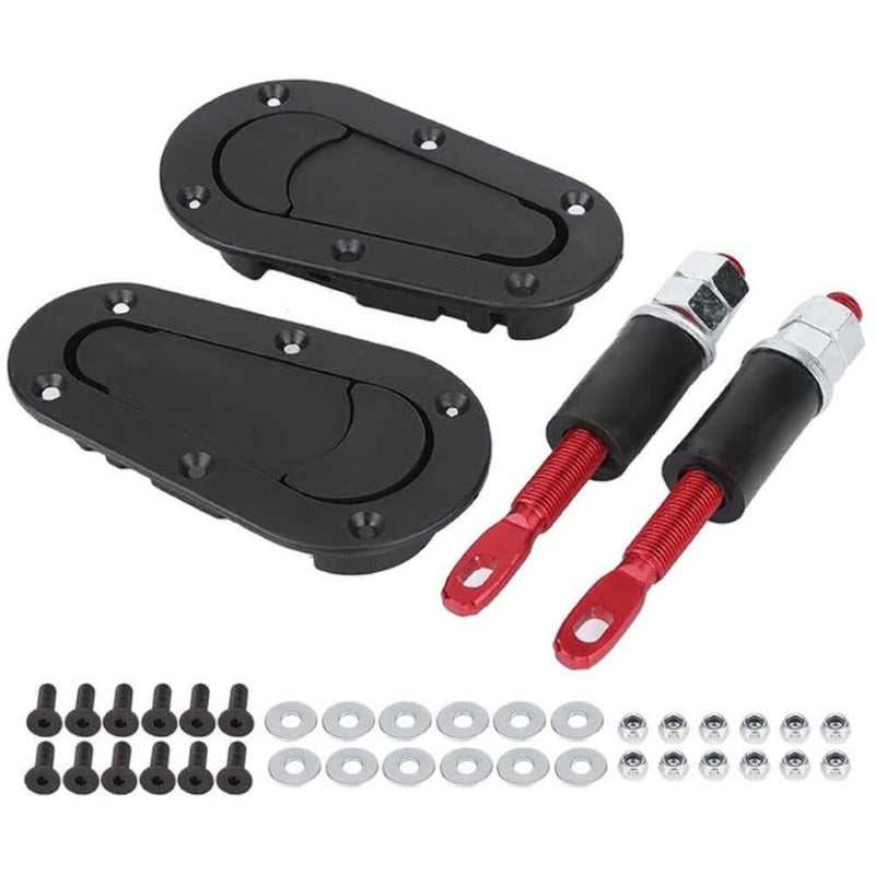 Bonnet Pins Universal Universal Car Racing Hood Pin Bonnet Plus Flush Mount latch Kit Lock Car Modification Accessories
