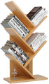 Bamboo Tree Bookshelf - Book Rack, Display Storage Organizer, Bookcase for CDs, Movies, and Books Holder