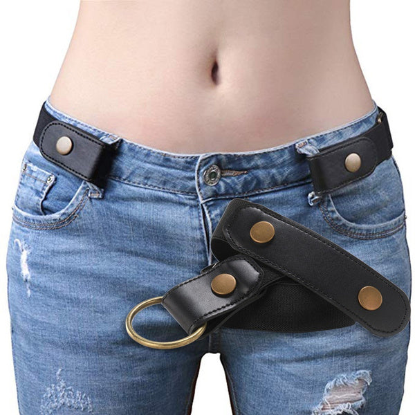 Buckle free Elastic Belt For Jean Pants Slim Stretch Invisible Belt