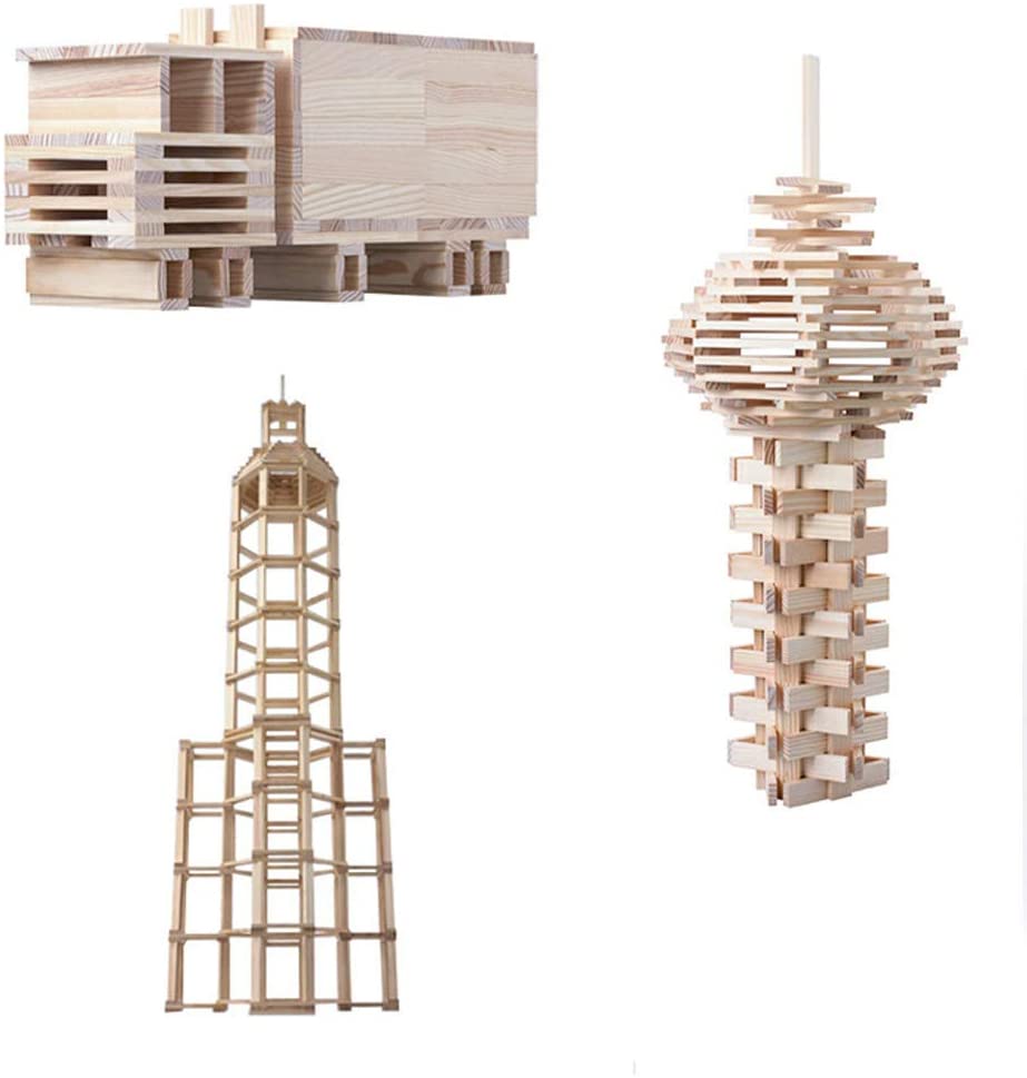 300 Wooden Building Blocks Imagine Create Design - Ages 3