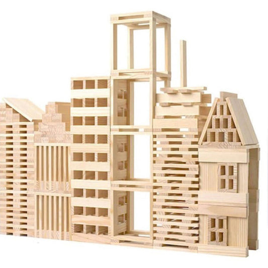 300 Wooden Building Blocks Imagine Create Design - Ages 3