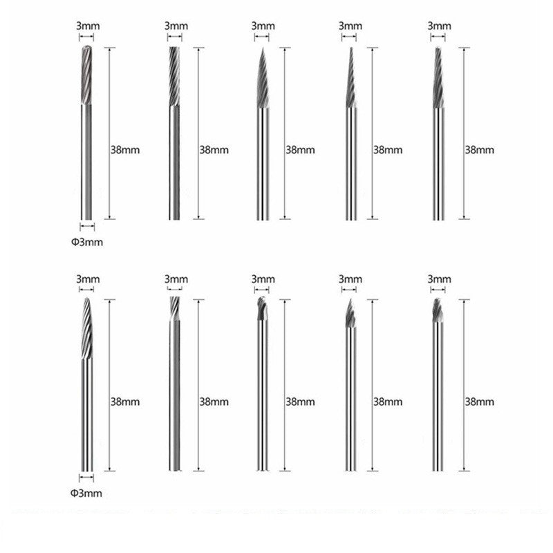 20pcs HSS Router Carbide Engraving Bits and Dremel Router Bits Set