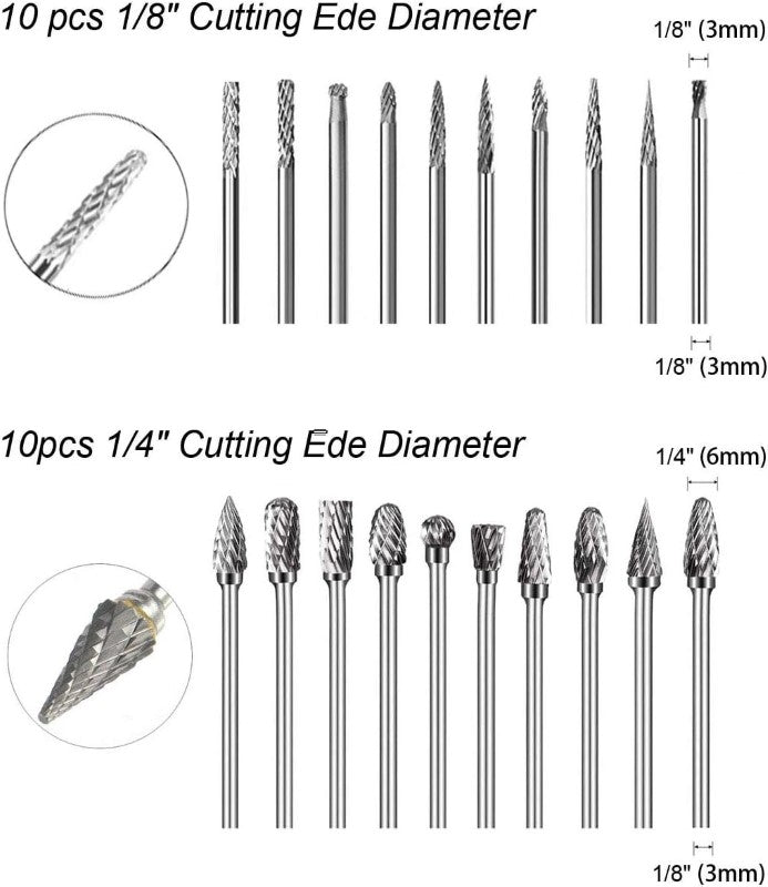 20pcs HSS Router Carbide Engraving Bits and Dremel Router Bits Set