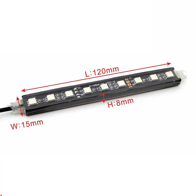 4Pcs Car RGB LED DRL Strip Light