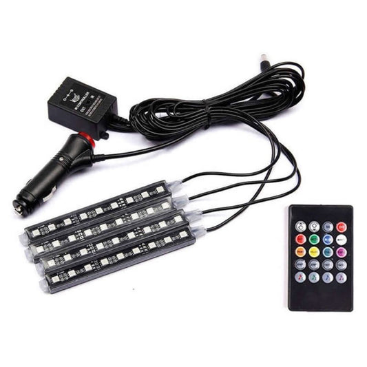 4Pcs Car RGB LED DRL Strip Light
