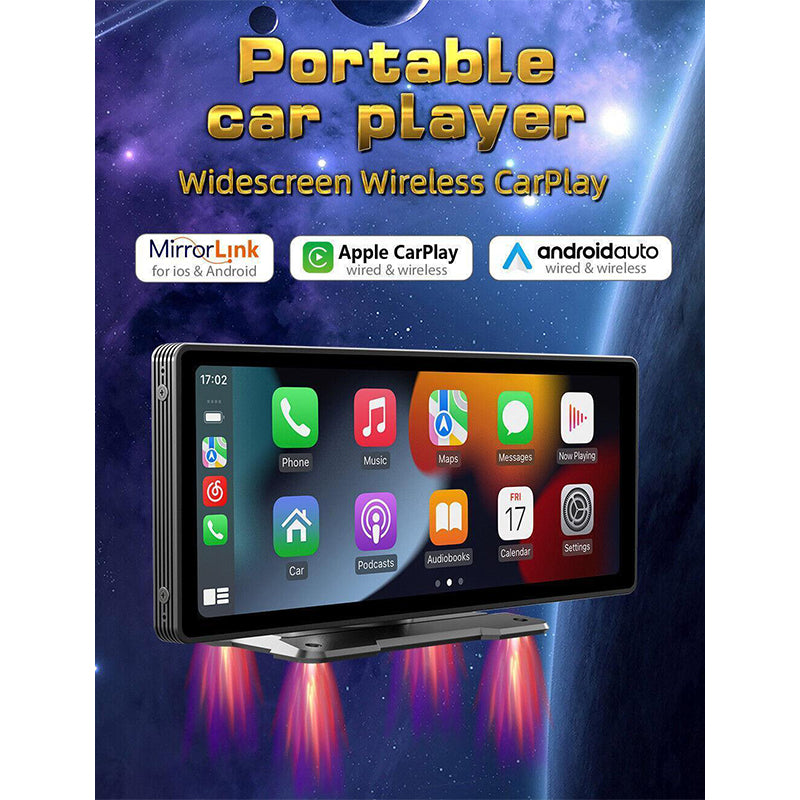 9.3-Inch Portable Car MP5 Player – Wireless & Wired CarPlay, Android Auto, MirrorLink, Multimedia Playback