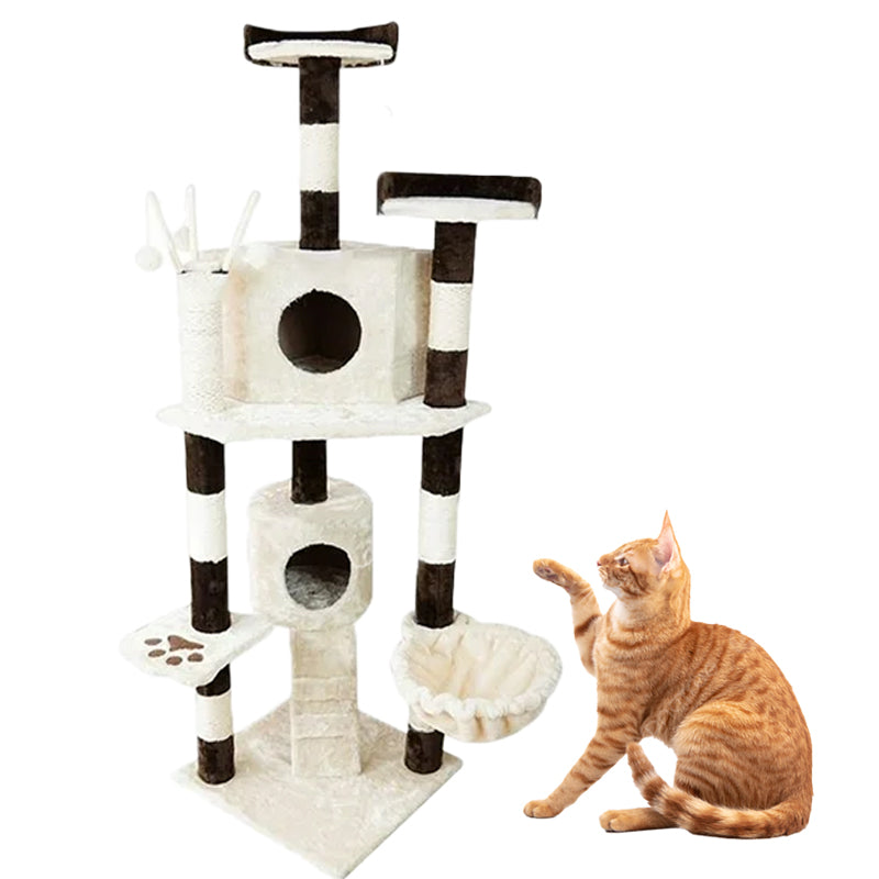 Cat Tree House Tall Cat Tree House Scratcher Post with Toys