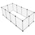 Small Pet Playpen, Plastic Hamster Yard Fence Cage Portable Metal Enclosure for Bunny, Ferret, Guinea Pig, Hamster, Puppy, Small Animal, Indoor DIY Transparent 12 Panels