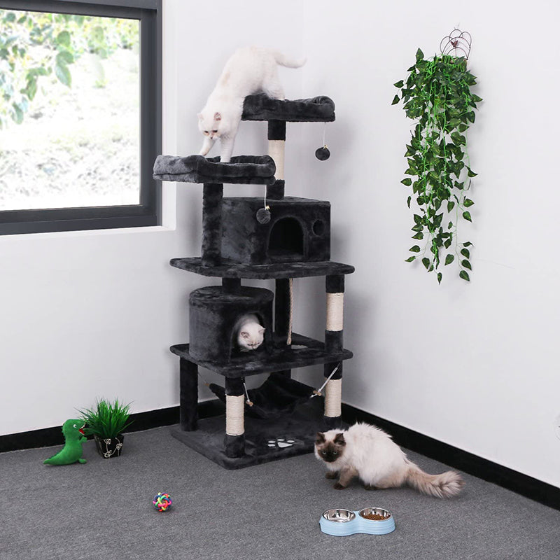 Cat Tree – Multi-Level Cat Tree Kitten Condo with Hammock