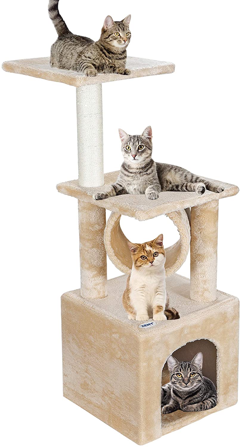 Cat Tree House Scratching Post Tree Play House 93cm