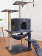 Climbing Cat Tree with Scratching Column, Hammock