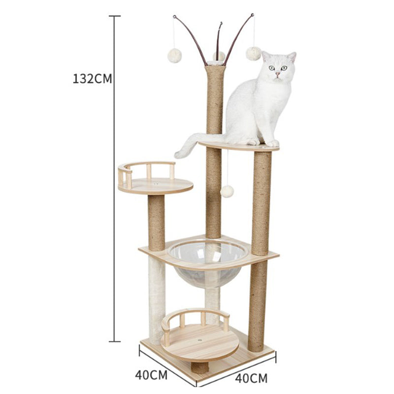 Cat Tree House Scratching Post Tree Play House