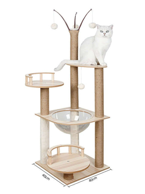 Cat Tree House Scratching Post Tree Play House