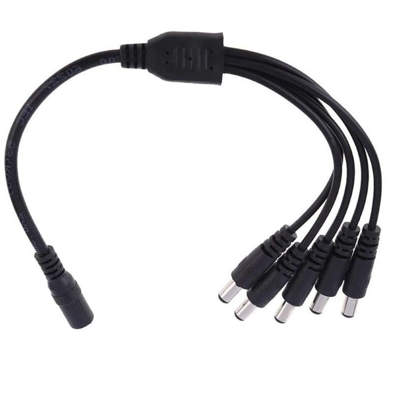 CCTV Security Camera 2.1mm 1 to 5 Port Power Splitter Cable 12V