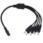 CCTV Security Camera 2.1mm 1 to 5 Port Power Splitter Cable 12V