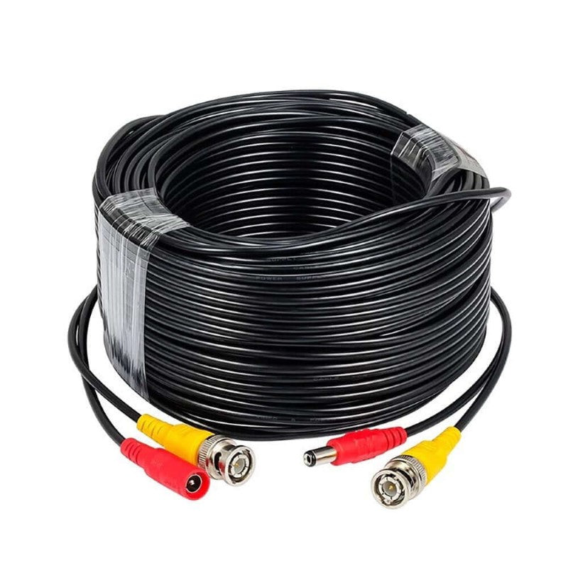 CCTV Cable 15m AV Black Cable for DVR CCTV Security Surveillance Camera
