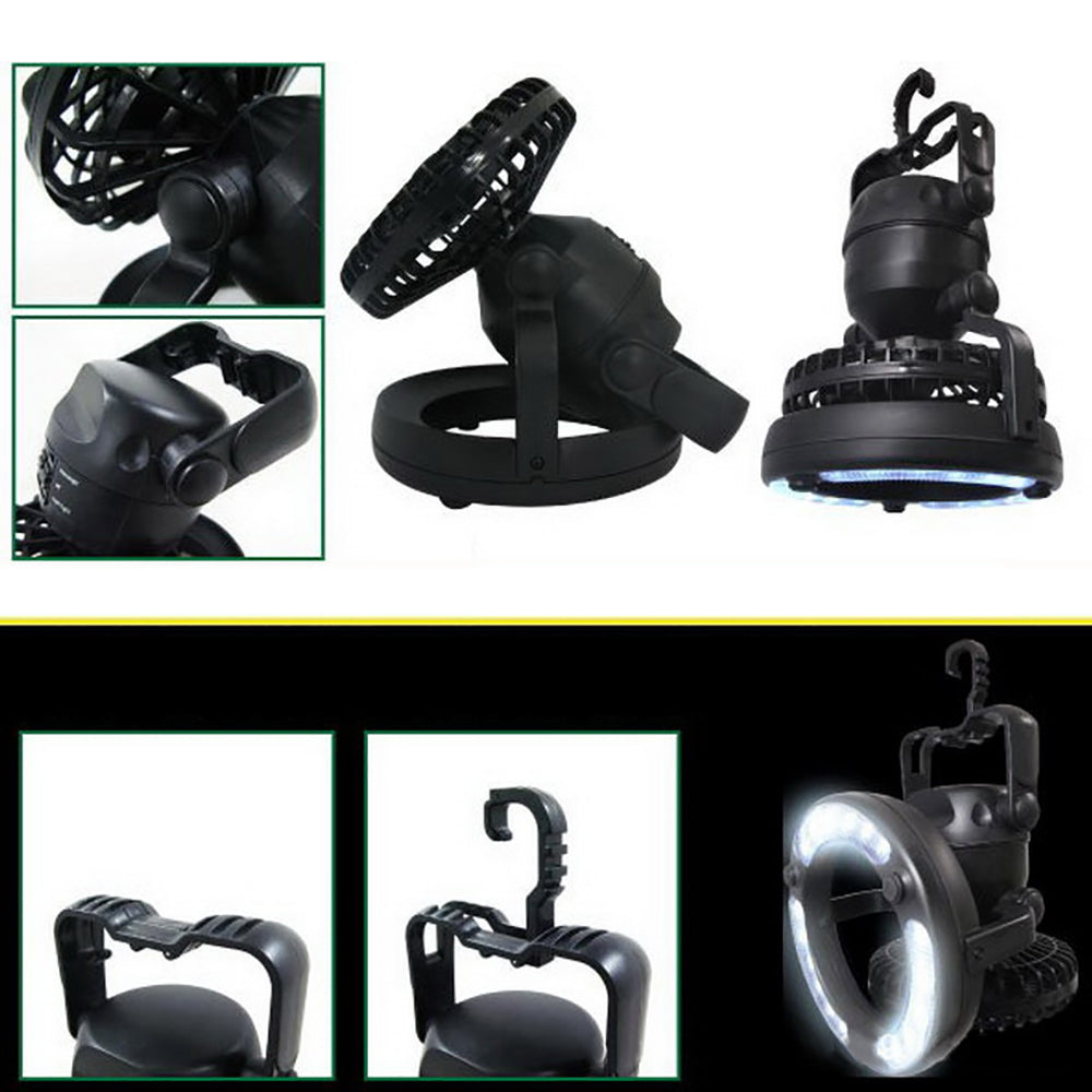 2 In 1 Camping Tent Lamp Lantern with Ceiling Fan