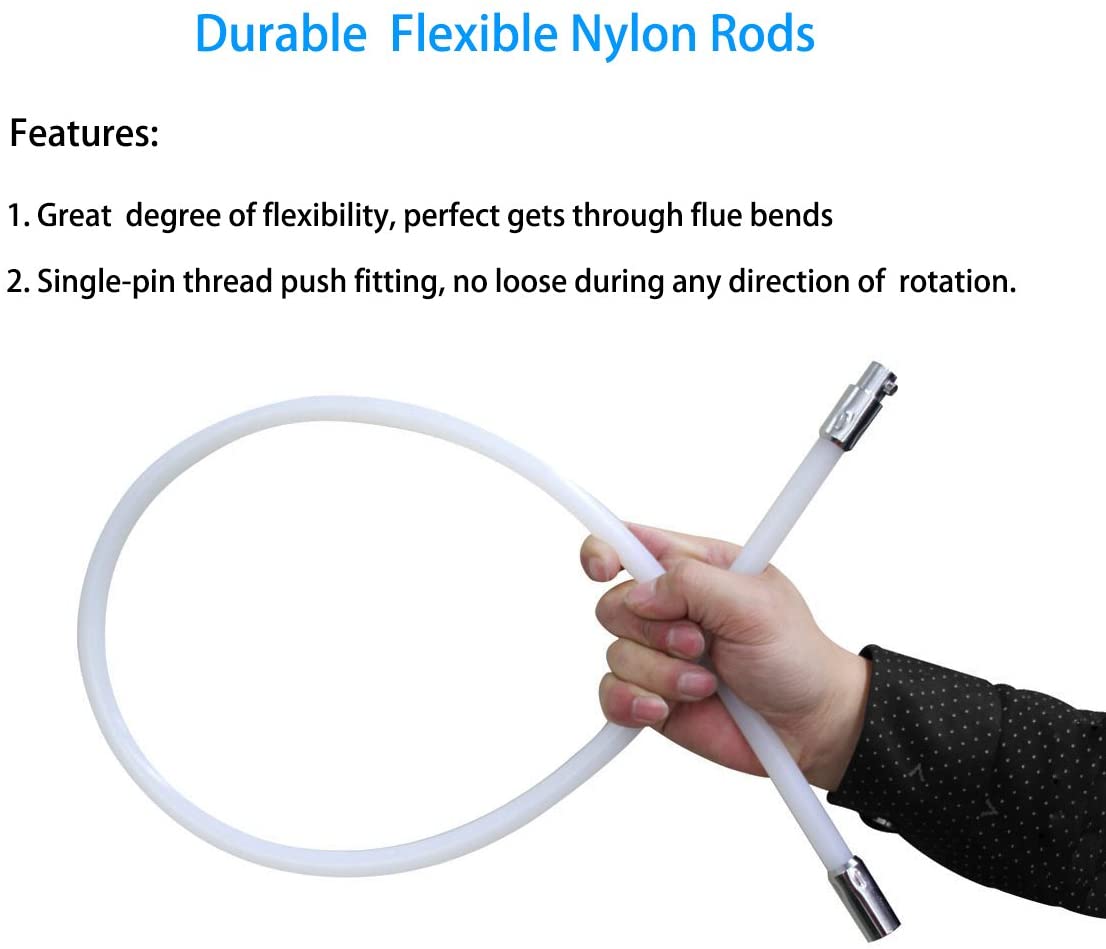 Flexible Dryer Vent Chimney Cleaning Brush Kit 8M