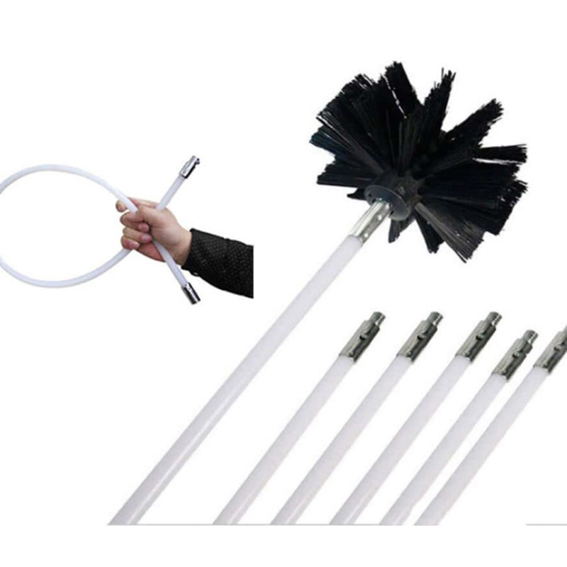 Flexible Dryer Vent Chimney Cleaning Brush Kit