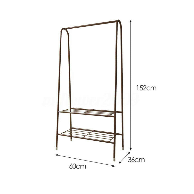 Garment Rack Clothes Hanger Clothing Rack Rail Shelf Corner Rack Shoes Organizer
